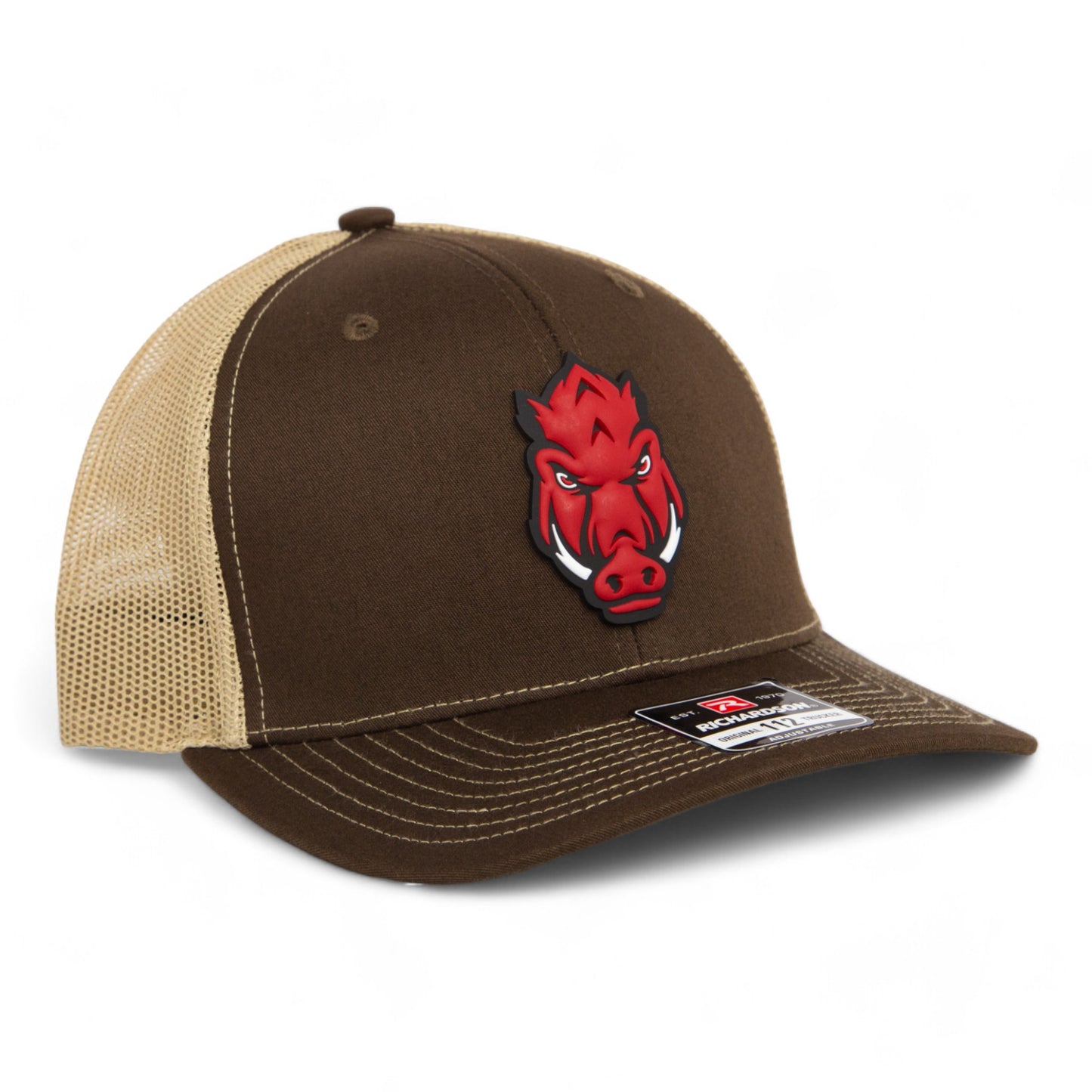 Arkansas Razorbacks Forward Facing Hog 3D Snapback Trucker Hat- Brown/ Tan