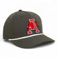 Arkansas Razorbacks Jumping Hog 3D Five Panel Classic Rope Hat- Olive/ White