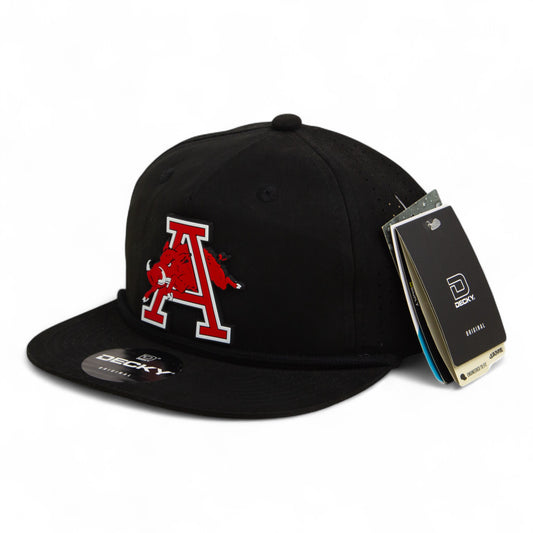 Arkansas Razorbacks Jumping Hog 3D Perforated Rope Hat- Black