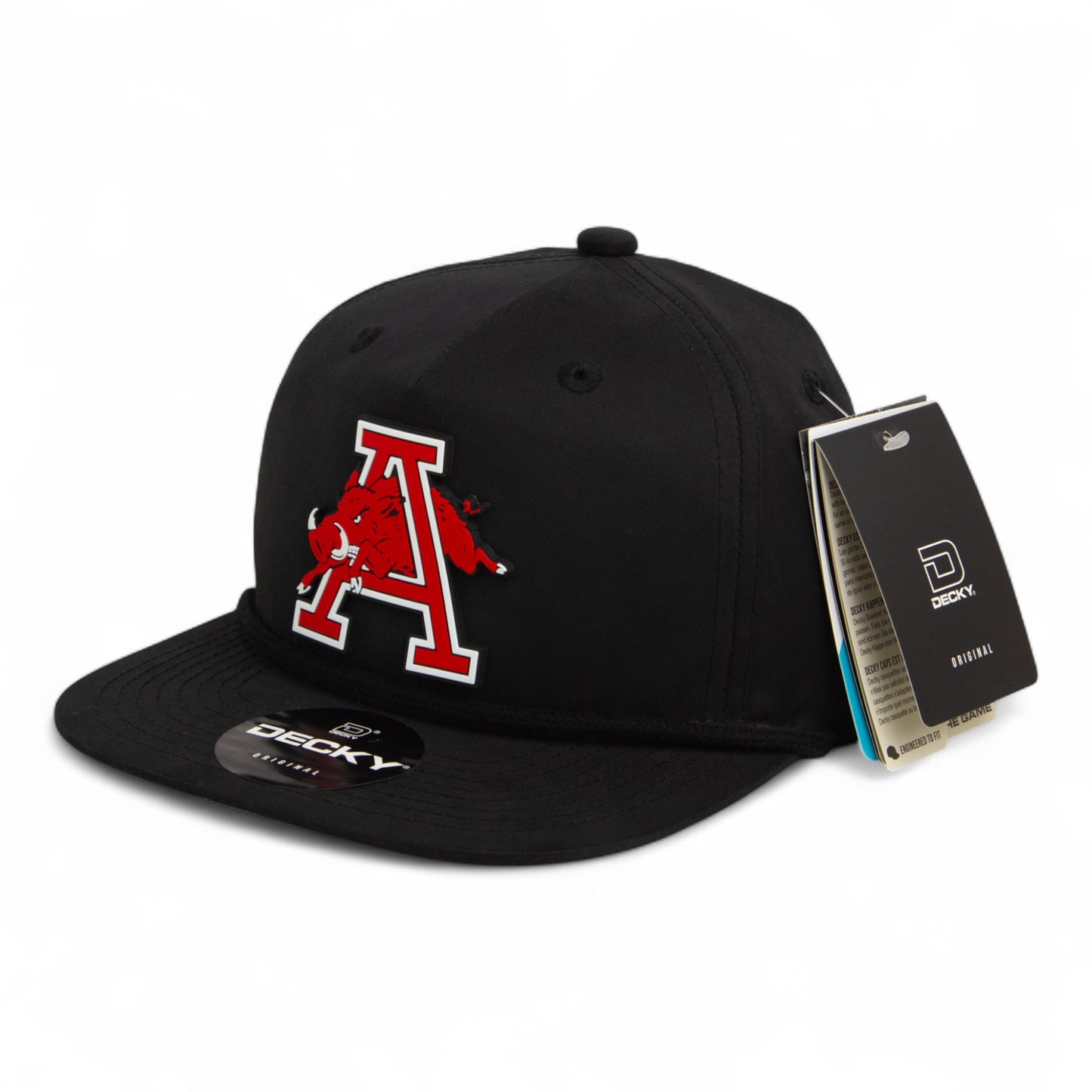 Arkansas Razorbacks Jumping Hog 3D Classic Rope Hat- Black