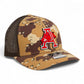 Arkansas Razorbacks Jumping Hog 3D Snapback Trucker Hat- Desert Camo/ Brown