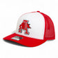 Arkansas Razorbacks Jumping Hog 3D Snapback Trucker Hat- White/ Red