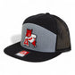Arkansas Razorbacks Leaning A 3D Snapback Seven-Panel Flat Bill Trucker Hat- Heather Grey/ Black