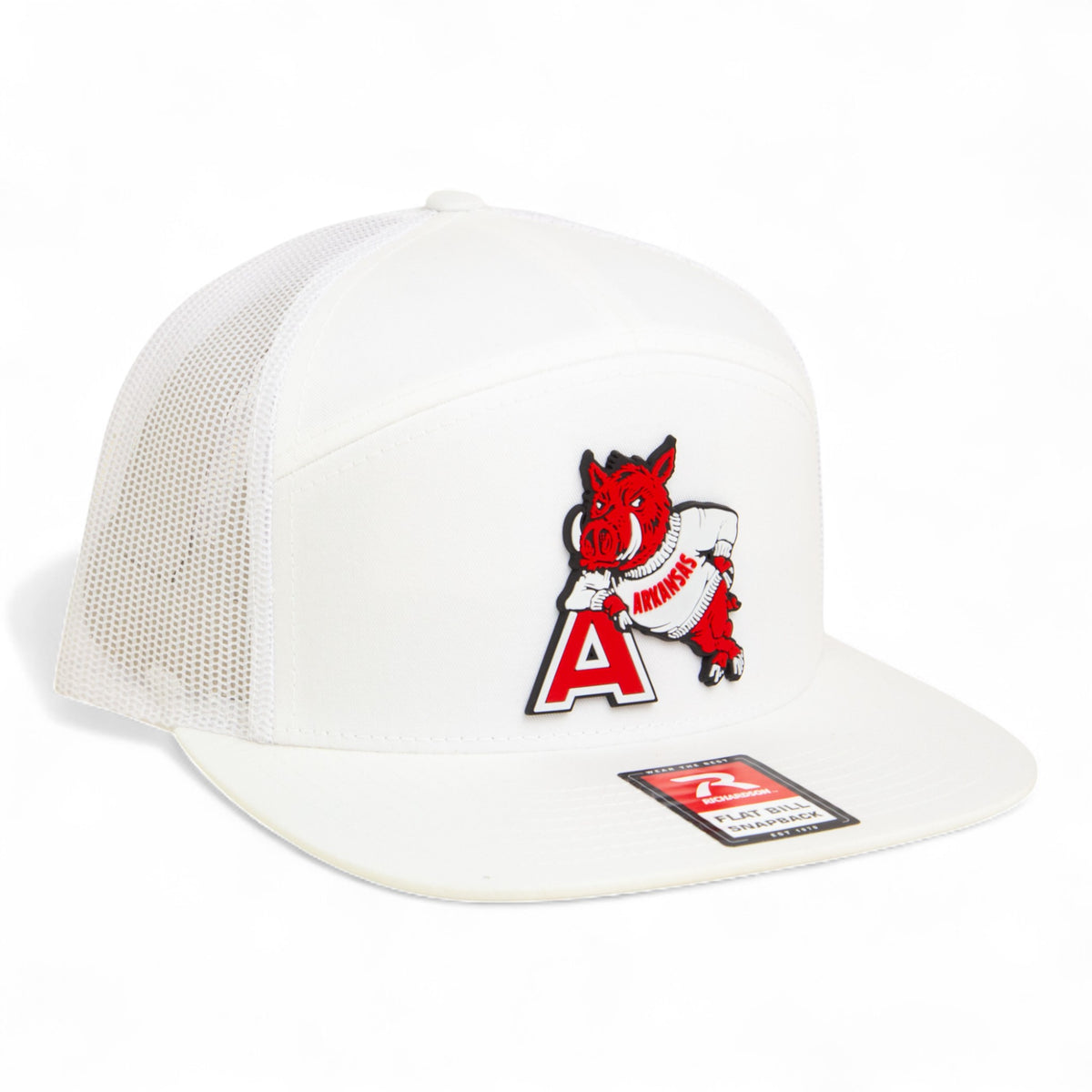 Plastic Razorback Hat Arkansas Razorbacks Leaning A 3D Snapback Seven-Panel Flat Bill Trucker ...