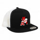 Arkansas Razorbacks Leaning A 3D YP Snapback Flat Bill Trucker Hat- Black/ White