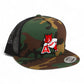 Arkansas Razorbacks Leaning A 3D YP Snapback Flat Bill Trucker Hat- Army Camo/ Black