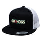 Arkansas Razorbacks OMAHOGS YP Snapback Flat Bill Trucker Hat- Black/ White