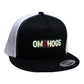 Arkansas Razorbacks OMAHOGS YP Snapback Flat Bill Trucker Hat- Black/ White