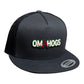 Arkansas Razorbacks OMAHOGS YP Snapback Flat Bill Trucker Hat- Charcoal/ Black