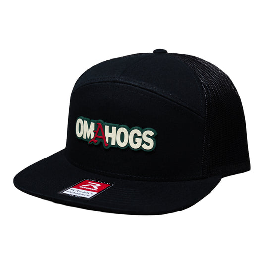 Arkansas Razorbacks OMAHOGS 3D Snapback Seven-Panel Trucker Hat- Black