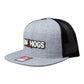 Arkansas Razorbacks OMAHOGS 3D Wool Blend Flat Bill Hat- Heather Grey/ Black