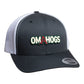 Arkansas Razorbacks OMAHOGS 3D YP Snapback Trucker Hat- Charcoal/ White