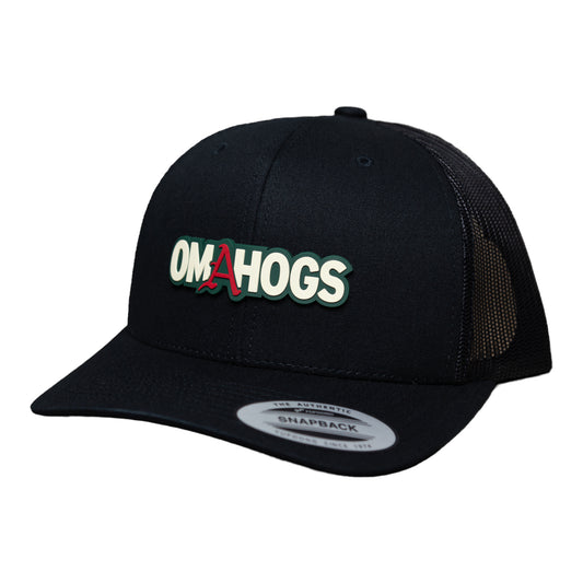 Arkansas Razorbacks OMAHOGS 3D YP Snapback Trucker Hat- Black