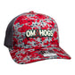 Arkansas Razorbacks OMAHOGS 3D Snapback Trucker Hat- Red Digital Camo