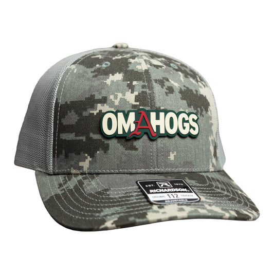 Arkansas Razorbacks OMAHOGS 3D Snapback Trucker Hat- Military Digital Camo