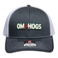 Arkansas Razorbacks OMAHOGS 3D Snapback Trucker Hat- Charcoal/ White