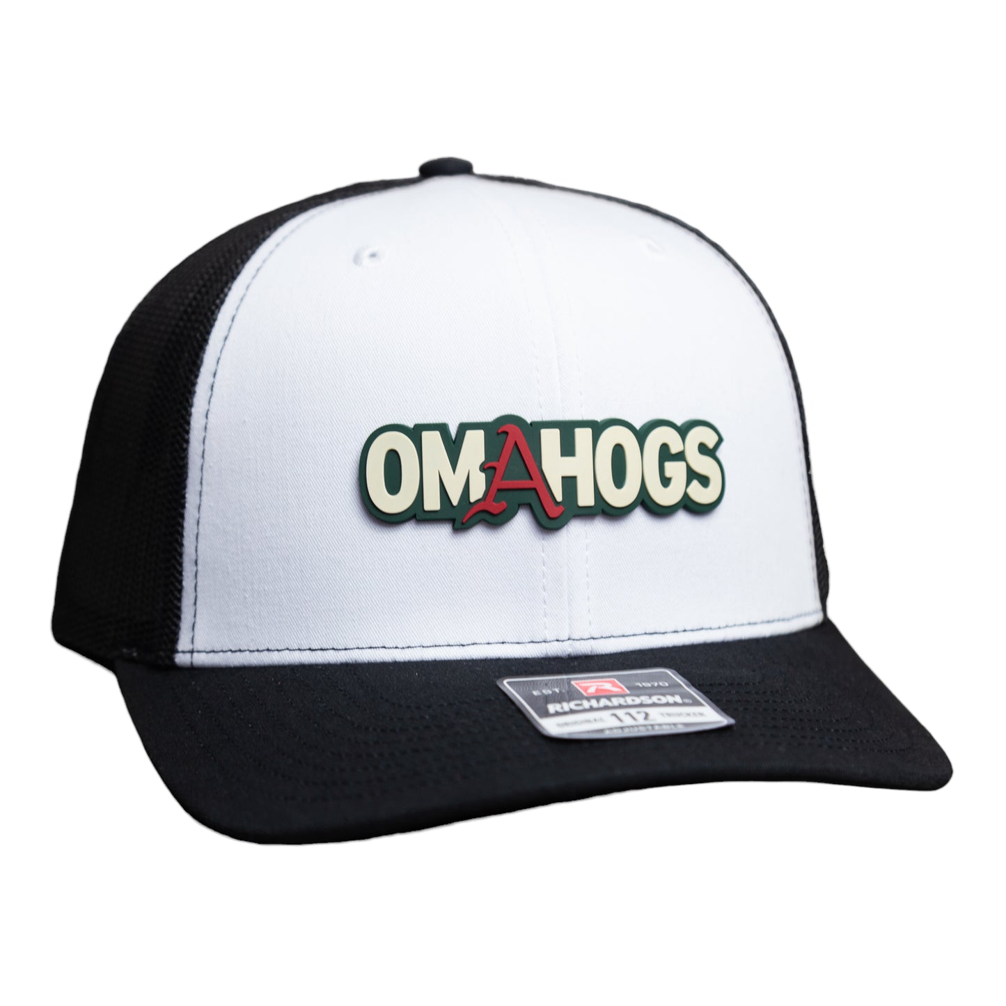 Arkansas Razorbacks OMAHOGS 3D Snapback Trucker Hat- White/ Black