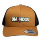 Arkansas Razorbacks OMAHOGS 3D YP Snapback Trucker Hat- Caramel/ Black