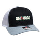 Arkansas Razorbacks OMAHOGS 3D Snapback Trucker Hat- Black/ White/ Heather Grey