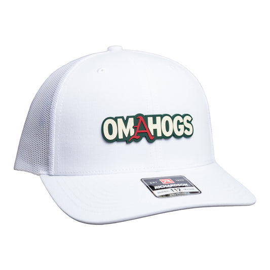 Arkansas Razorbacks OMAHOGS 3D Snapback Trucker Hat- White