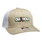 Arkansas Razorbacks OMAHOGS 3D Snapback Trucker Hat- Tan/ White