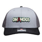 Arkansas Razorbacks OMAHOGS 3D Snapback Trucker Hat- Grey/ Charcoal/ Black