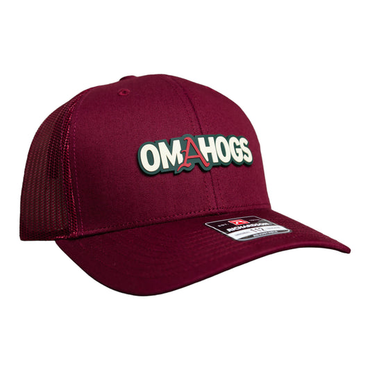 Arkansas Razorbacks OMAHOGS 3D Snapback Trucker Hat- Cardinal