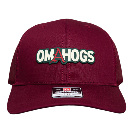 Arkansas Razorbacks OMAHOGS 3D Snapback Trucker Hat- Cardinal