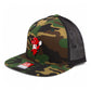 Arkansas Razorbacks Pitching Ribby 3D Wool Blend Flat Bill Hat- Army Camo/ Black