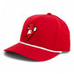 Arkansas Razorbacks Pitching Ribby 3D Five Panel Classic Rope Hat- Red/ White