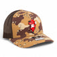 Arkansas Razorbacks Pitching Ribby 3D Snapback Trucker Hat- Desert Camo/ Brown