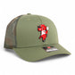 Arkansas Razorbacks Pitching Ribby 3D Snapback Trucker Hat- Loden/ Camo