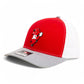 Arkansas Razorbacks Pitching Ribby 3D Snapback Trucker Hat- Red/ White/ Heather Grey