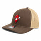 Arkansas Razorbacks Pitching Ribby 3D Snapback Trucker Hat- Brown/ Tan