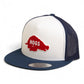 Arkansas Razorbacks Retro HOGS Red 3D YP Snapback Flat Bill Trucker Hat- White/ Navy