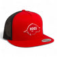 Arkansas Razorbacks Retro HOGS Red 3D YP Snapback Flat Bill Trucker Hat- Red/ Black