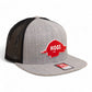 Arkansas Razorbacks Retro HOGS Red 3D Wool Blend Flat Bill Hat- Heather Grey/ Black