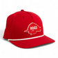Arkansas Razorbacks Retro HOGS Red 3D Five Panel Classic Rope Hat- Red/ White