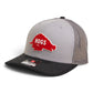 Arkansas Razorbacks Retro HOGS Red 3D Snapback Trucker Hat- Grey/ Charcoal/ Black