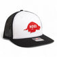 Arkansas Razorbacks Retro HOGS Red 3D Snapback Trucker Hat- White/ Black