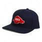 Arkansas Razorbacks Retro HOGS Red 3D Snapback Surge Trucker Hat- Navy