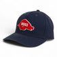 Arkansas Razorbacks Retro HOGS Red 3D Snapback Canvas Hat- Navy
