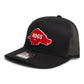 Arkansas Razorbacks Retro HOGS Red 3D Snapback Trucker Hat- Black