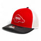 Arkansas Razorbacks Retro HOGS Red 3D Snapback Trucker Hat- Red/ White/ Black