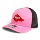 Arkansas Razorbacks Retro HOGS Red 3D Snapback Trucker Hat- Pink/ Black