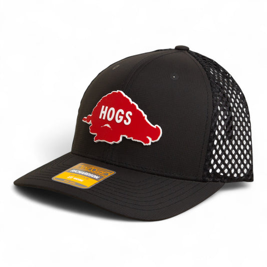 Arkansas Razorbacks Retro HOGS Red 3D Snapback Tilikum Trucker Hat- Black