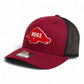 Arkansas Razorbacks Retro HOGS Red 3D Snapback Trucker Hat- Cardinal/ Black