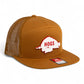 Arkansas Razorbacks Retro HOGS White 3D Snapback Seven-Panel Flat Bill Trucker Hat- Carmel