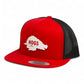 Arkansas Razorbacks Retro HOGS White 3D YP Snapback Flat Bill Trucker Hat- Red/ Black