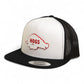 Arkansas Razorbacks Retro HOGS White 3D YP Snapback Flat Bill Trucker Hat- White/ Black